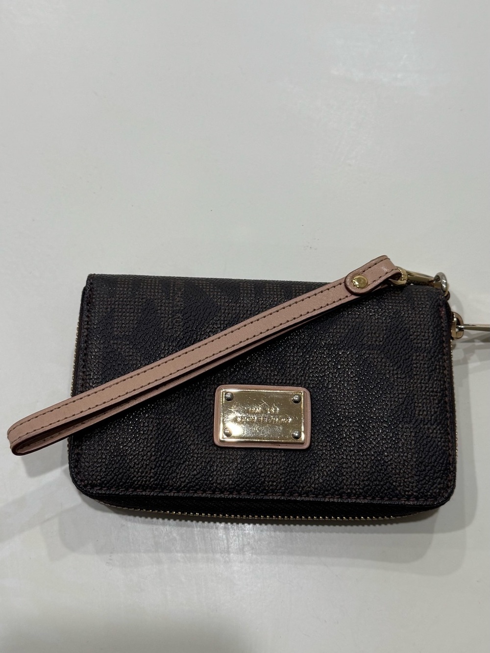Michael Kors Monogram Wristlet with Strap
